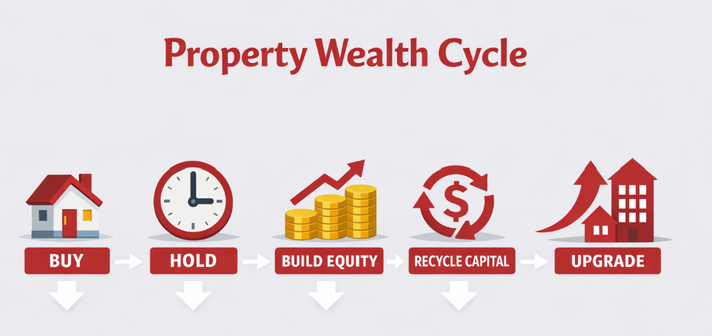 Property Wealth Cycle Singapore: Buy, Hold, Build Equity, Recycle Capital, Upgrade