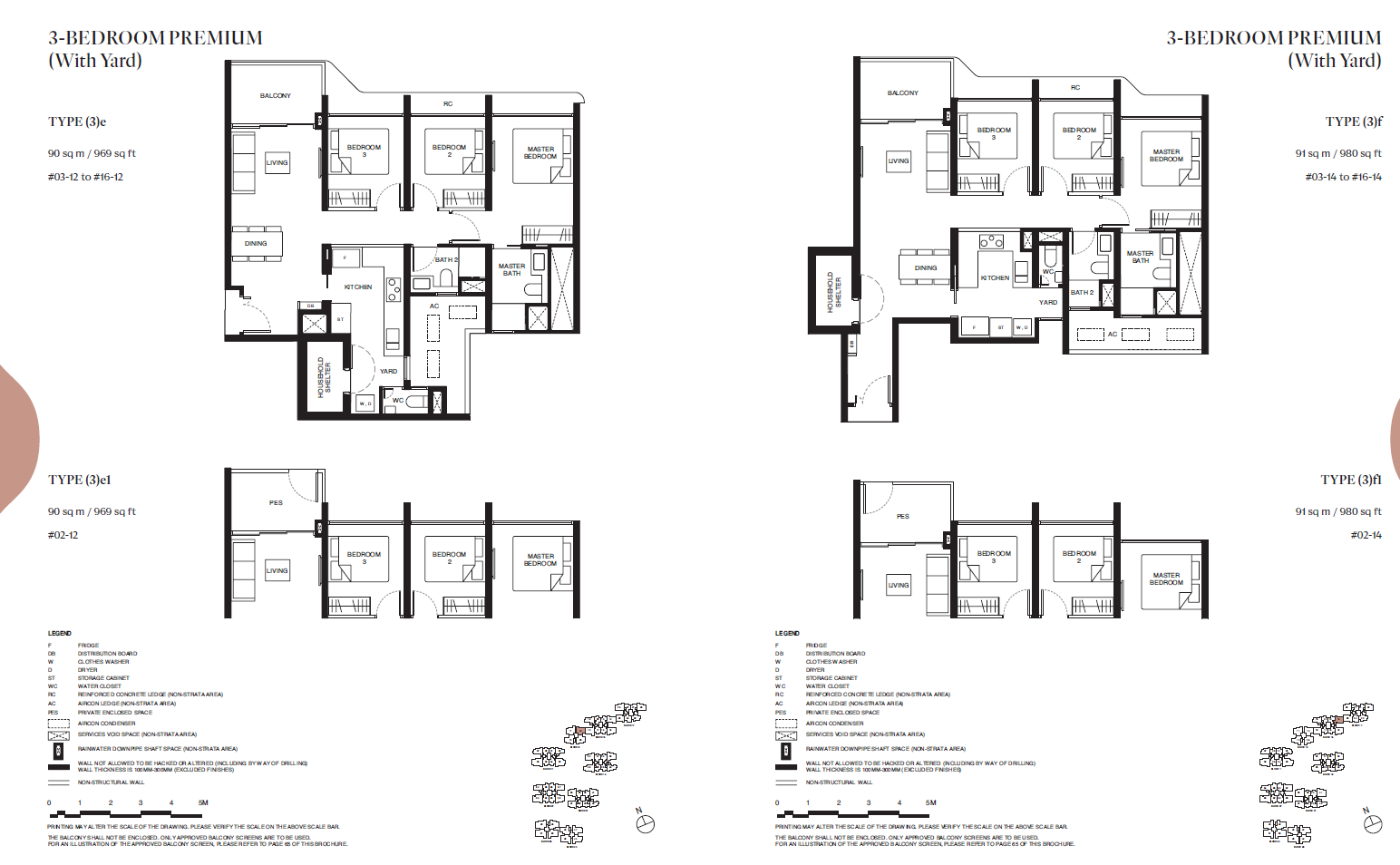 Tengah Garden Residences 3 Bedroom with yard floor plan