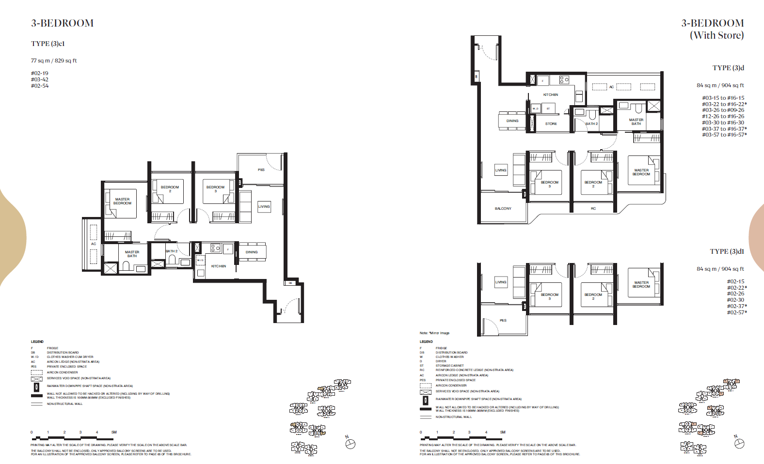 Tengah Garden Residences 3 Bedroom with store floor plan