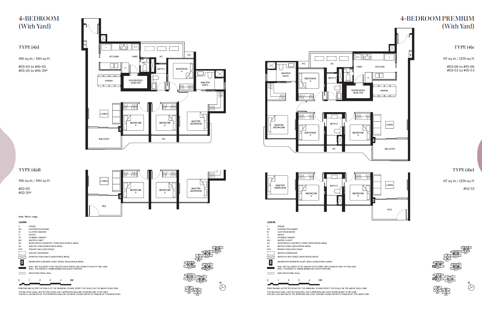 Tengah Garden Residences 4 Bedroom with yard floor plan type 3