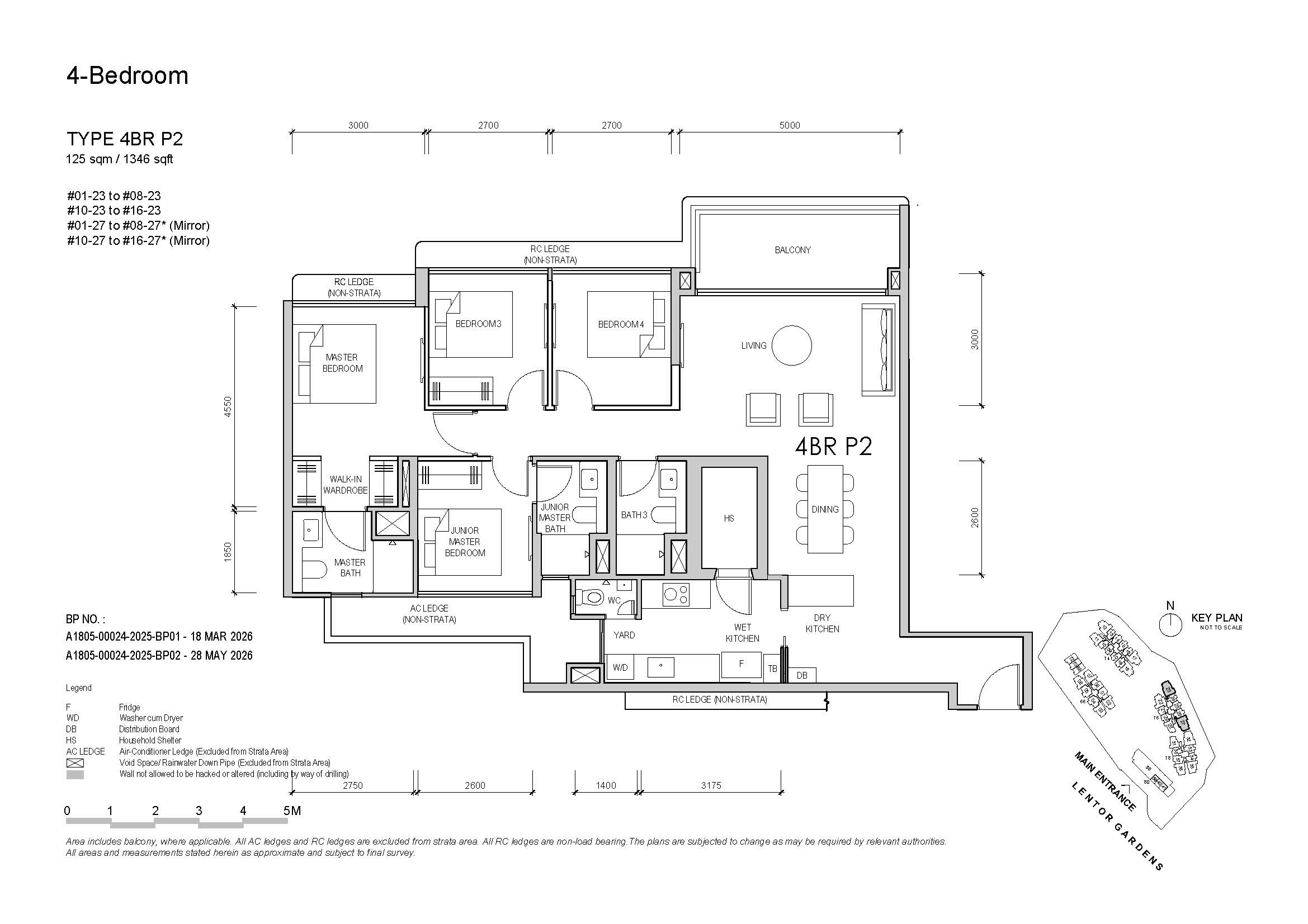 Lentor Gardens 4 Bedroom Type 4BR P2 Floor Plan