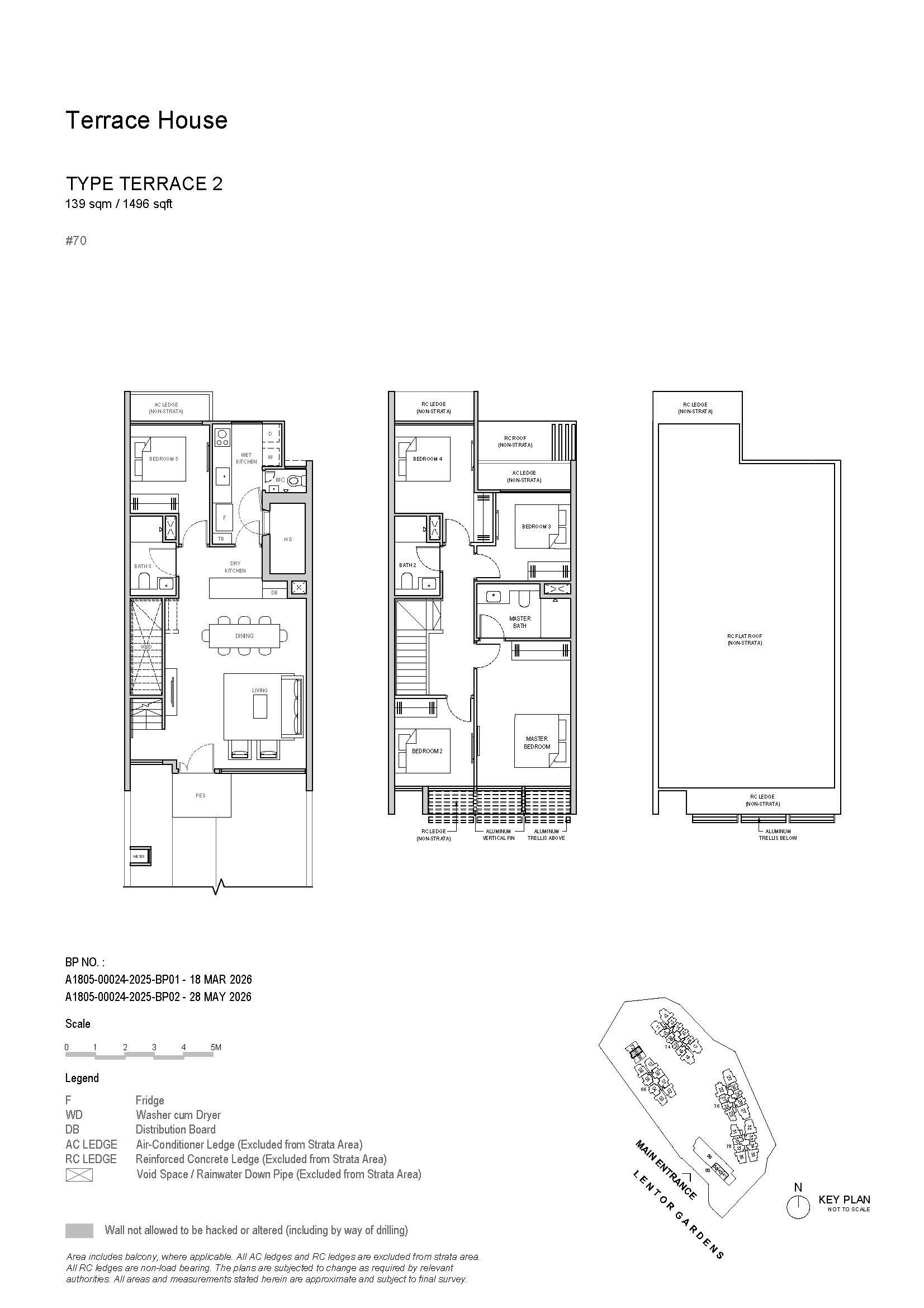 Lentor Gardens Strata Terrace Type Terrace 1 Upper Level Floor Plan