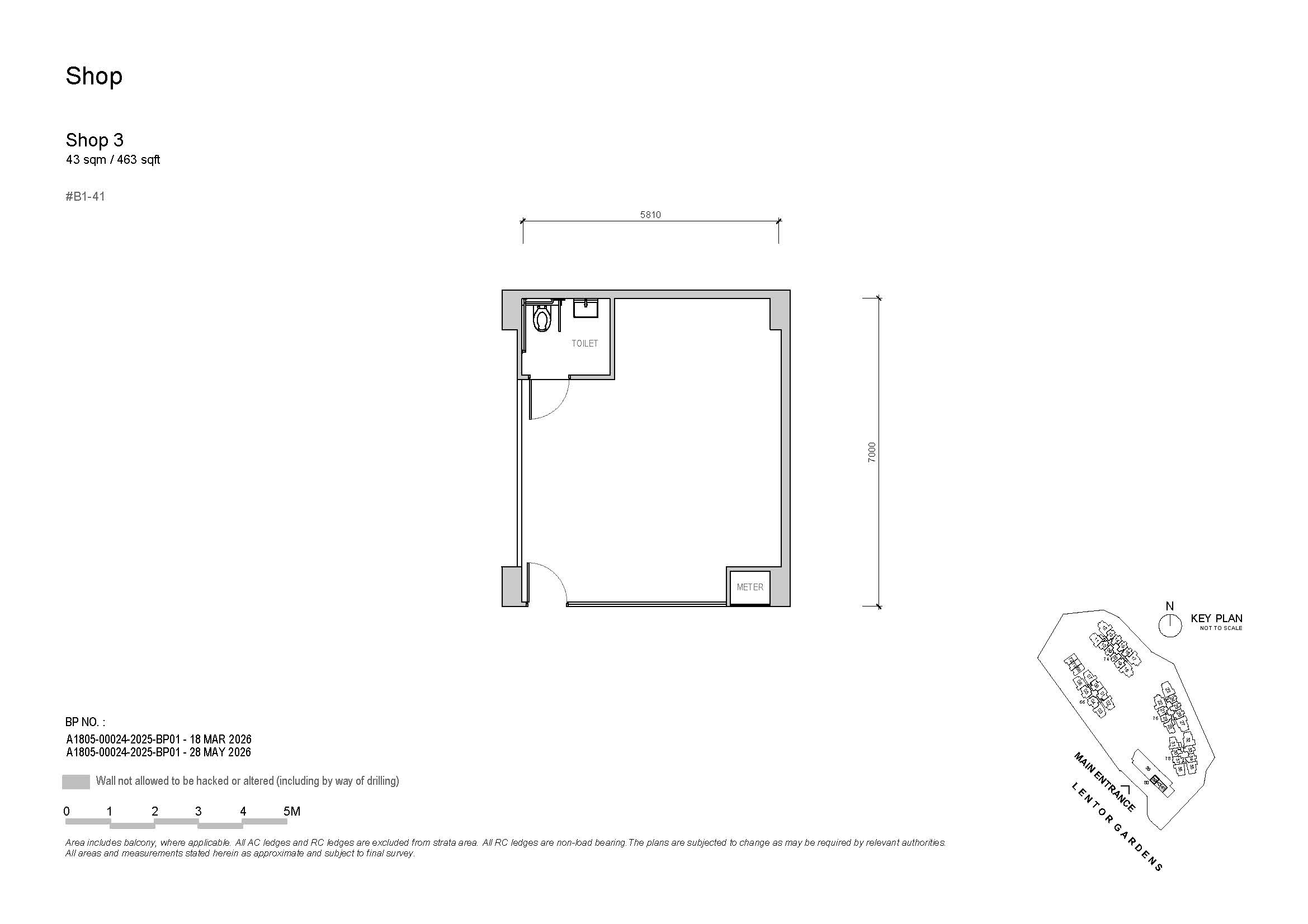 Lentor Gardens Strata Terrace Type Terrace 3 Upper Level Floor Plan