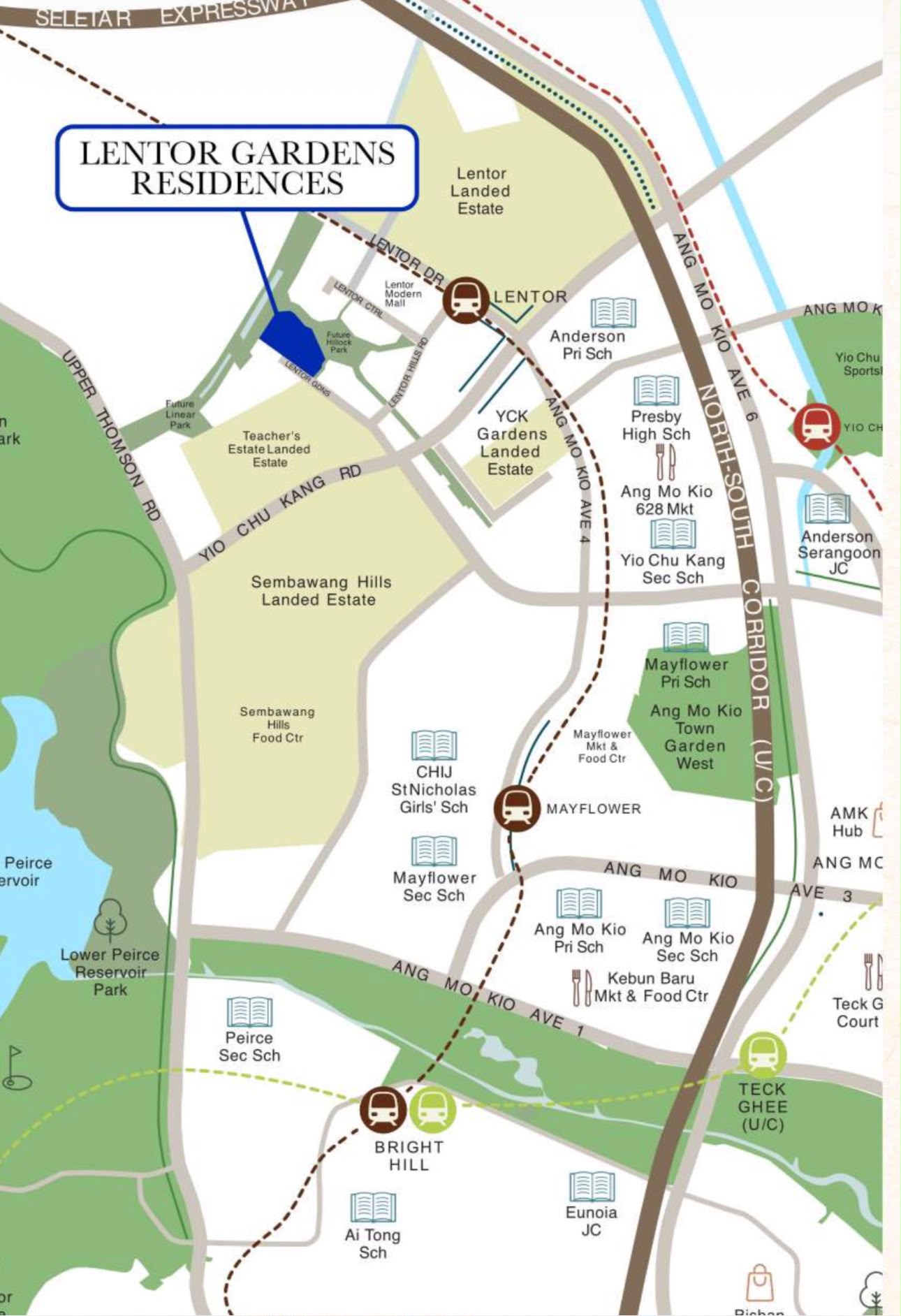 Lentor Gardens Residences connectivity map