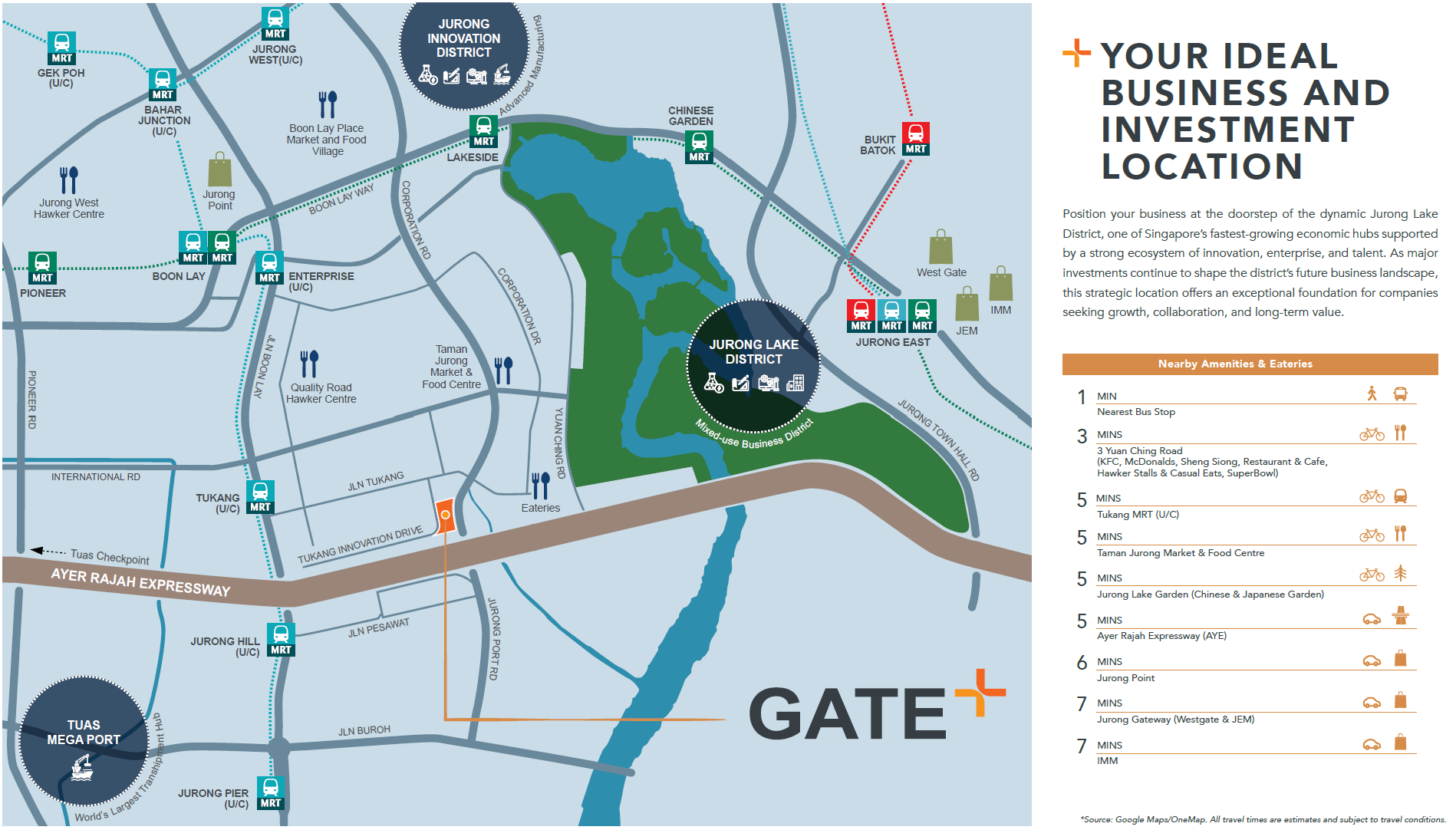Gate Plus location map Jurong Tuas