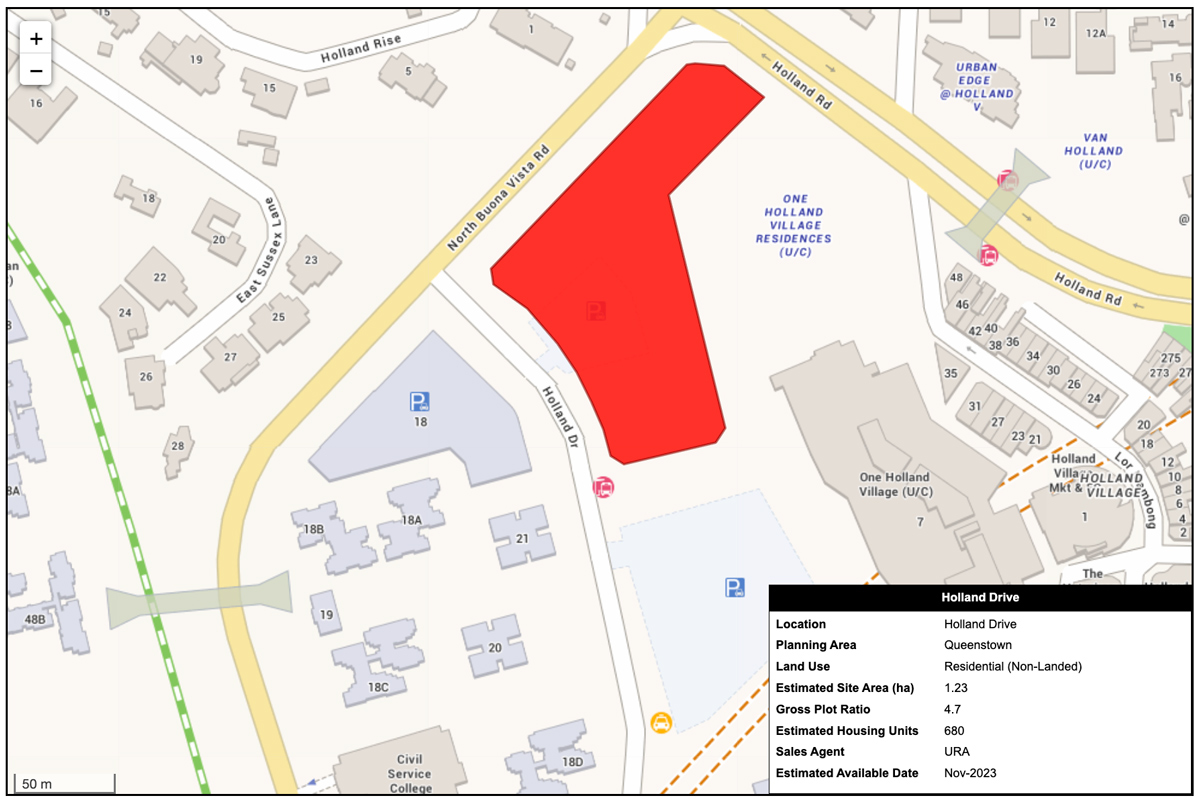 Holland Drive Residences Location Map