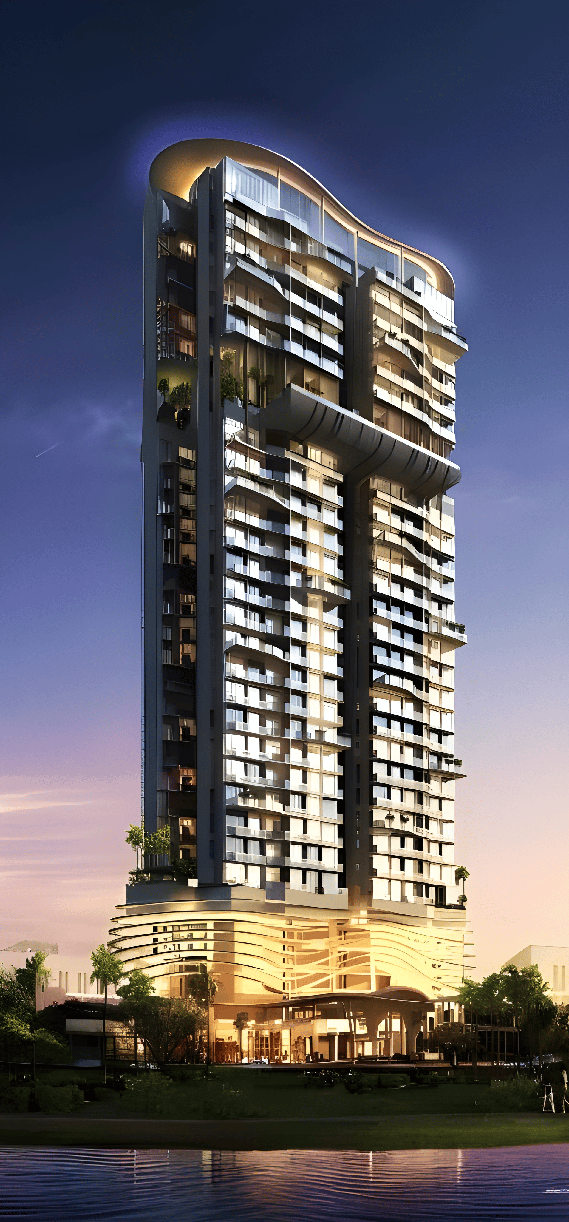 Riverside residence illustration